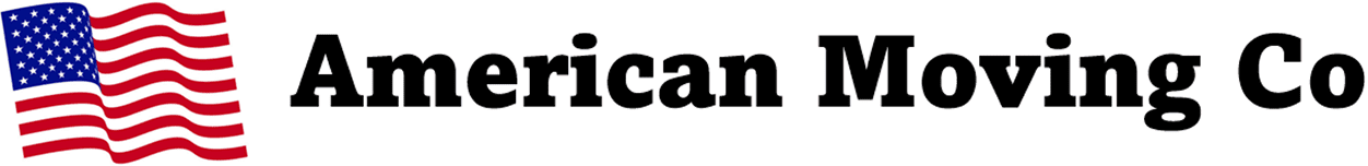 American Moving Co logo with American flag.